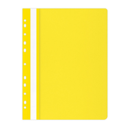 Skoroszyt OFFICE PRODUCTS, PP, A4, miękki, 100/170mikr., wpinany, żółty