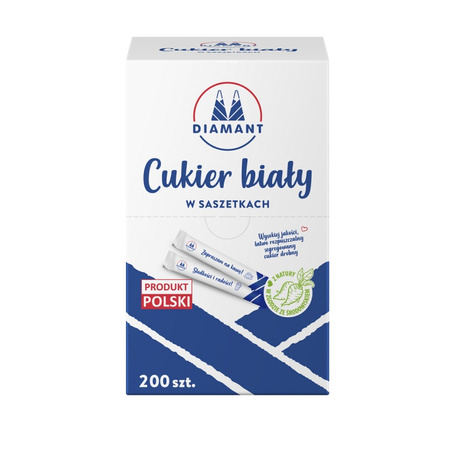 Cukier biały DIAMANT, w saszetkach, 200 x 5 g