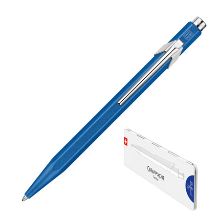 Długopis CARAN D'ACHE 849 Colormat-X, M, w pudełku, niebieski