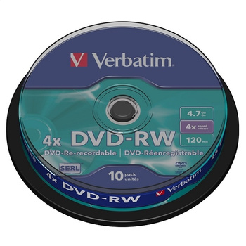 VERBATIM DVD-RW 4,7GB 4X CAKE*10  43552