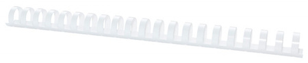 Grzbiety do bindowania OFFICE PRODUCTS, A4, 22mm (210 kartek), 50 szt., białe
