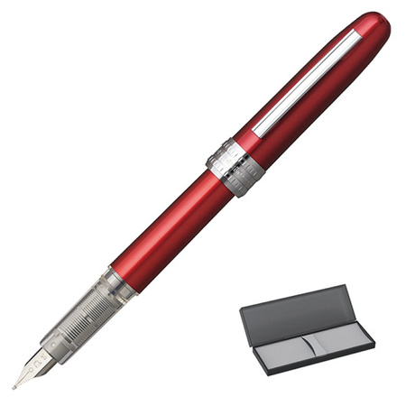 Pióro wieczne Platinum Plaisir Red, F, czerwone